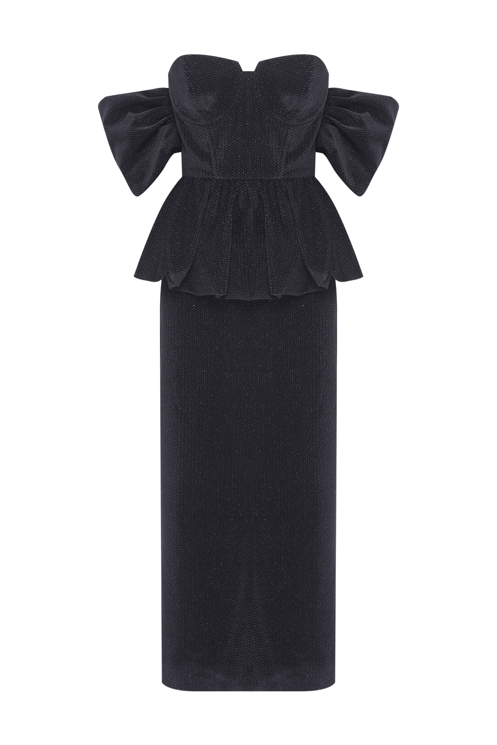 VESTIDO MIDI VELVET HELENA PRETO