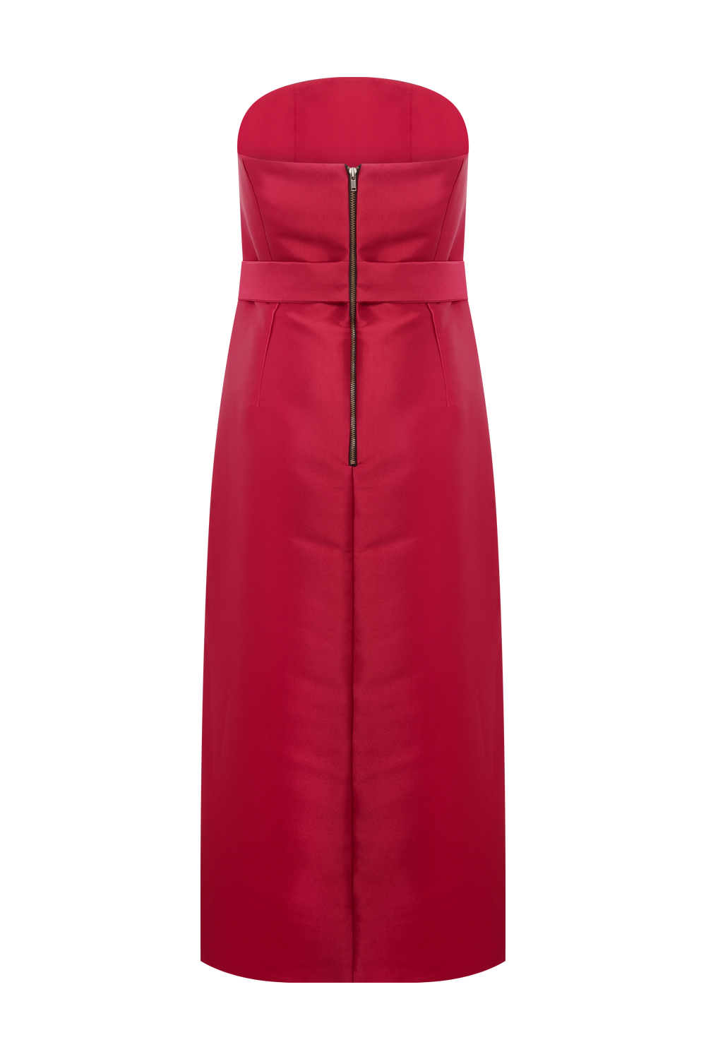 VESTIDO MIDI MIKADO LILIAN VERMELHO