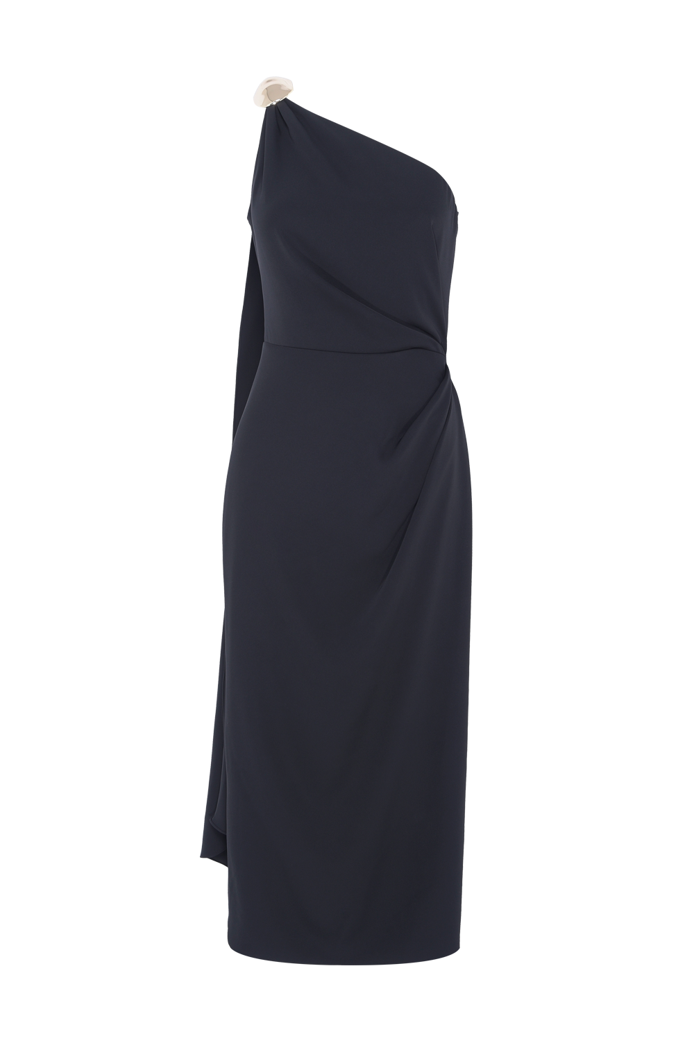 VESTIDO MIDI CREPE BERTHA PRETO