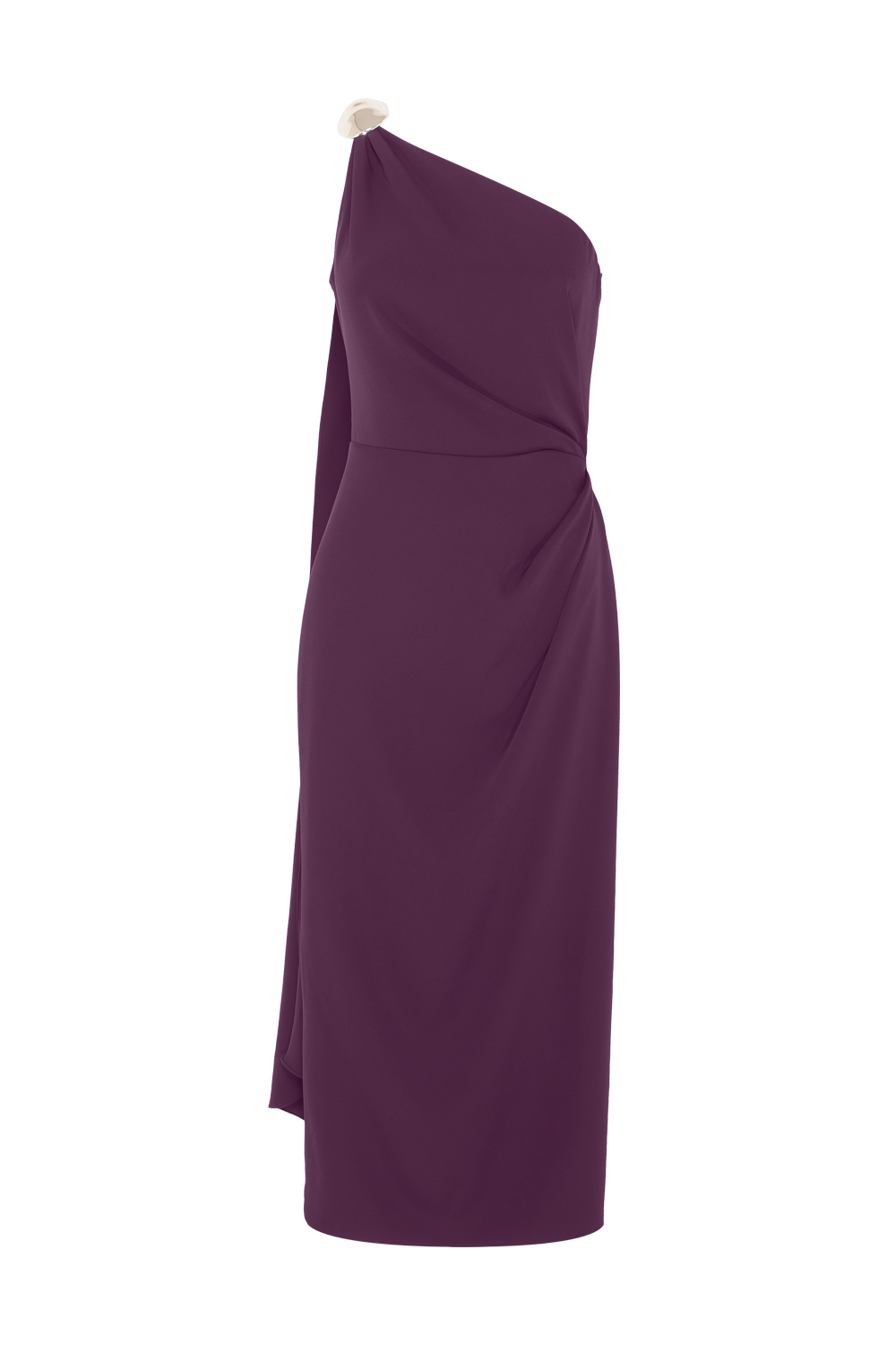 VESTIDO MIDI CREPE BERTHA ROXO