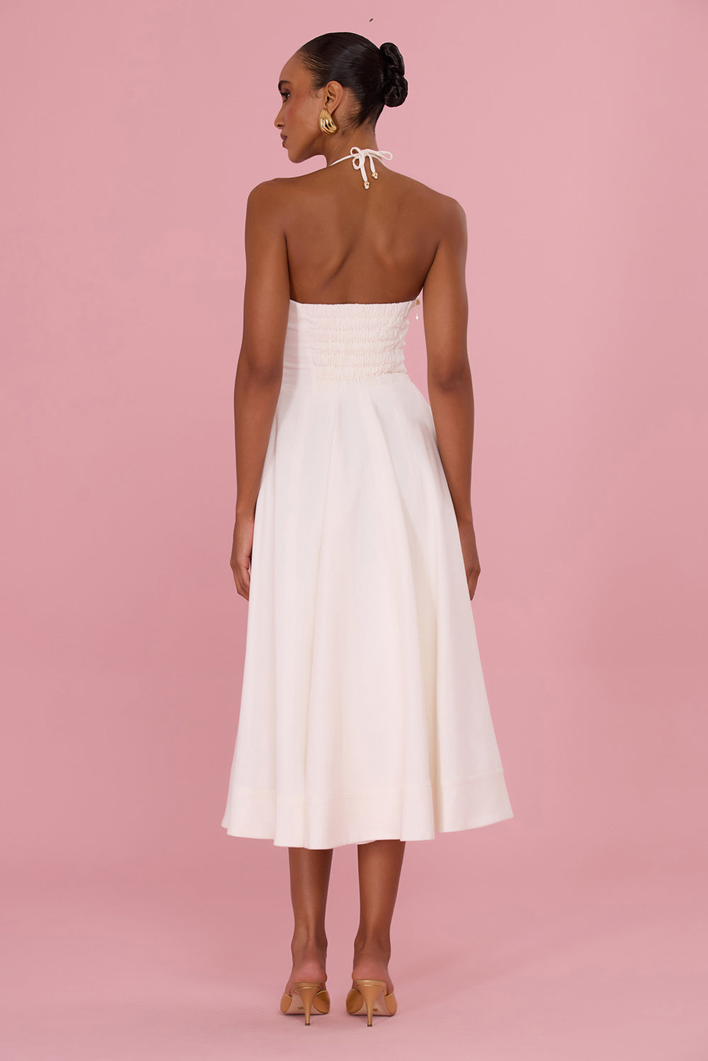 VESTIDO MIDI LINHO MEADOW OFF WHITE