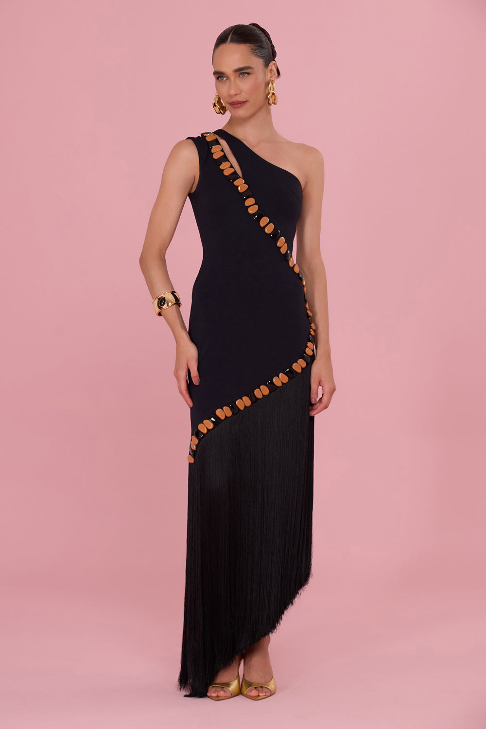VESTIDO MIDI MALHA DELYA PRETO