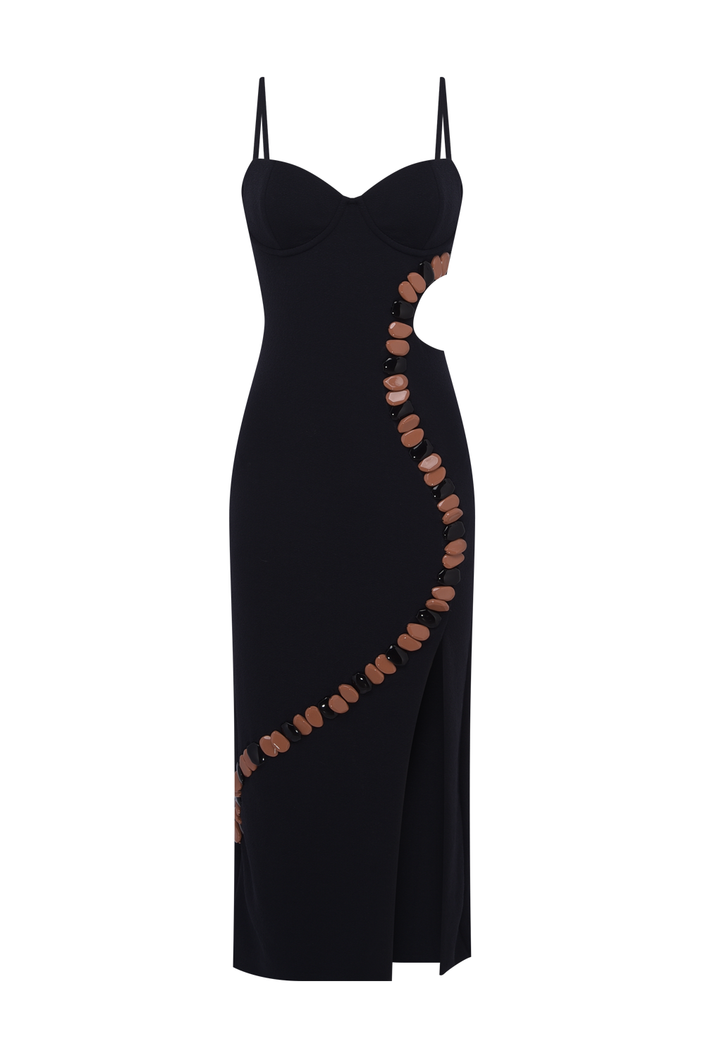 VESTIDO MIDI MALHA DELYA PRETO