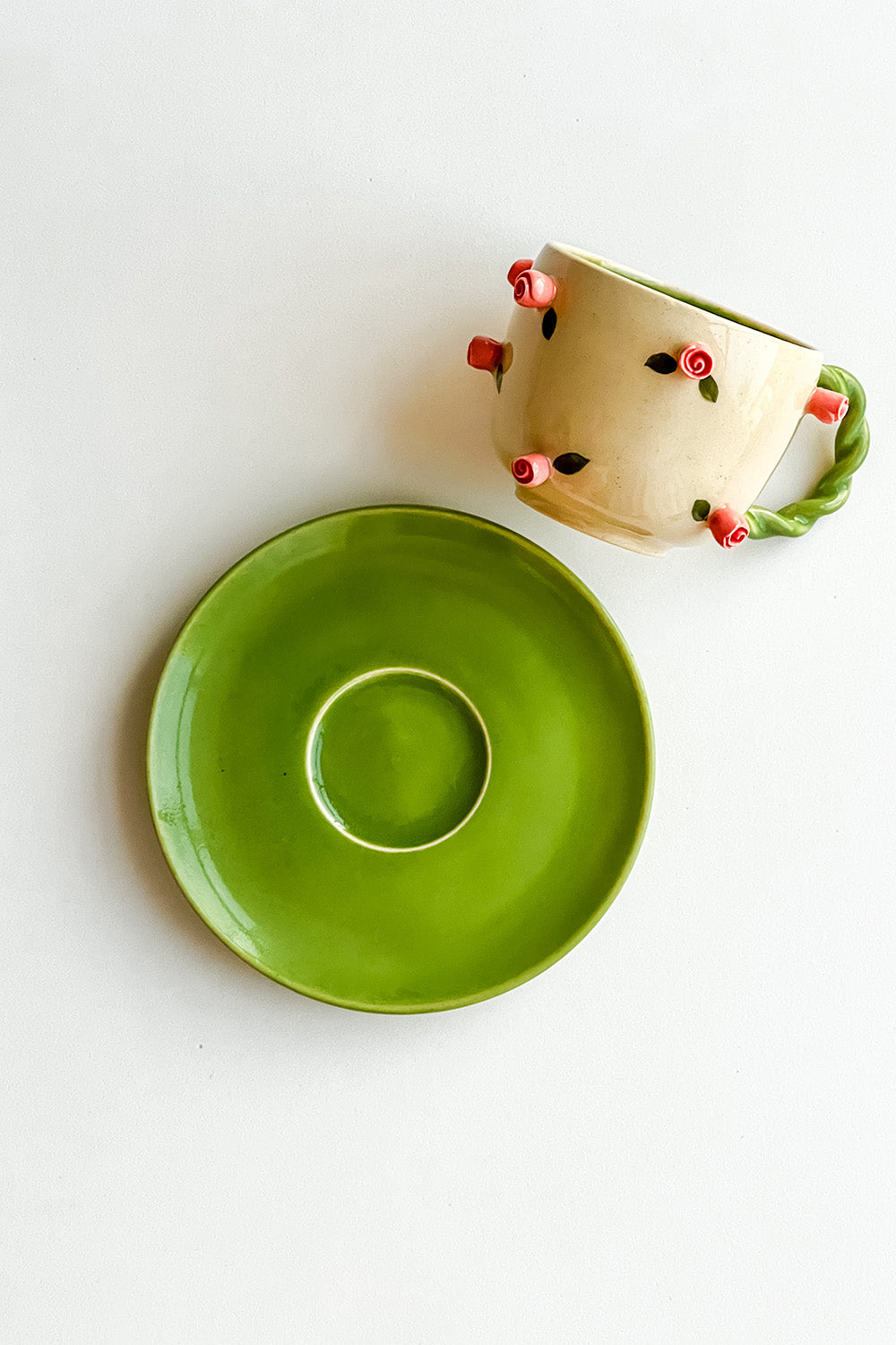 XICARA ROSIE  BEGE E VERDE