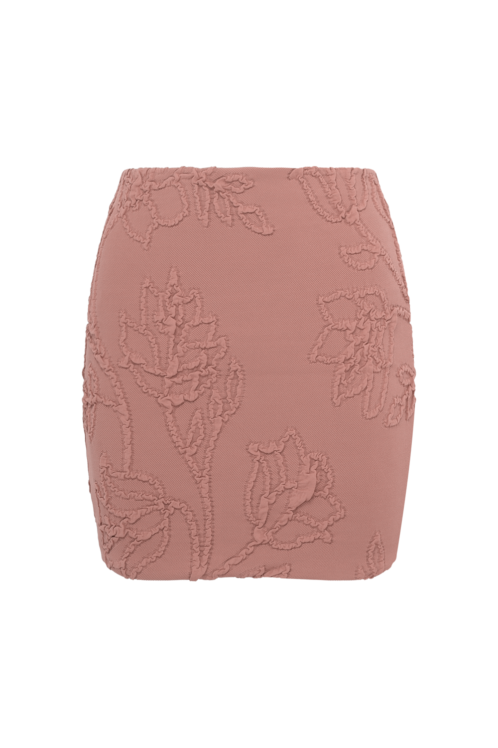 SAIA CURTA JACQUARD HAZEL MARROM