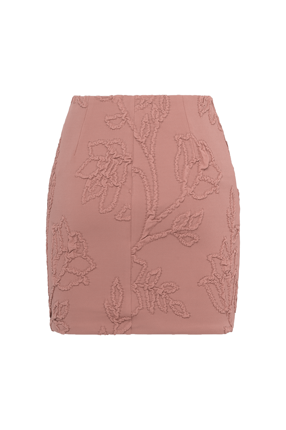 SAIA CURTA JACQUARD HAZEL MARROM