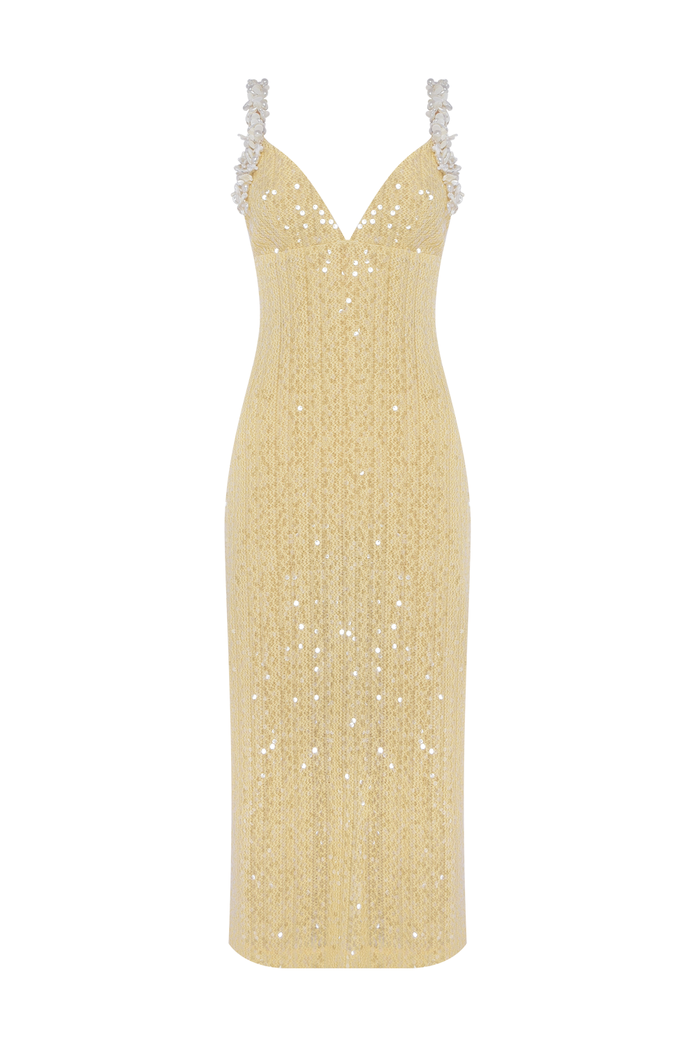 VESTIDO MIDI IARA CROCHET AMARELO