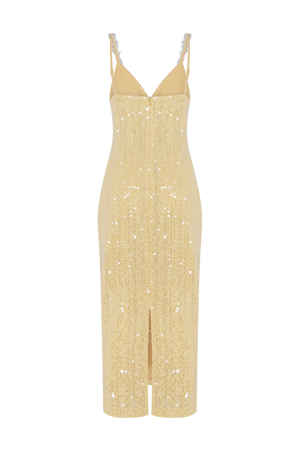 VESTIDO MIDI IARA CROCHET AMARELO